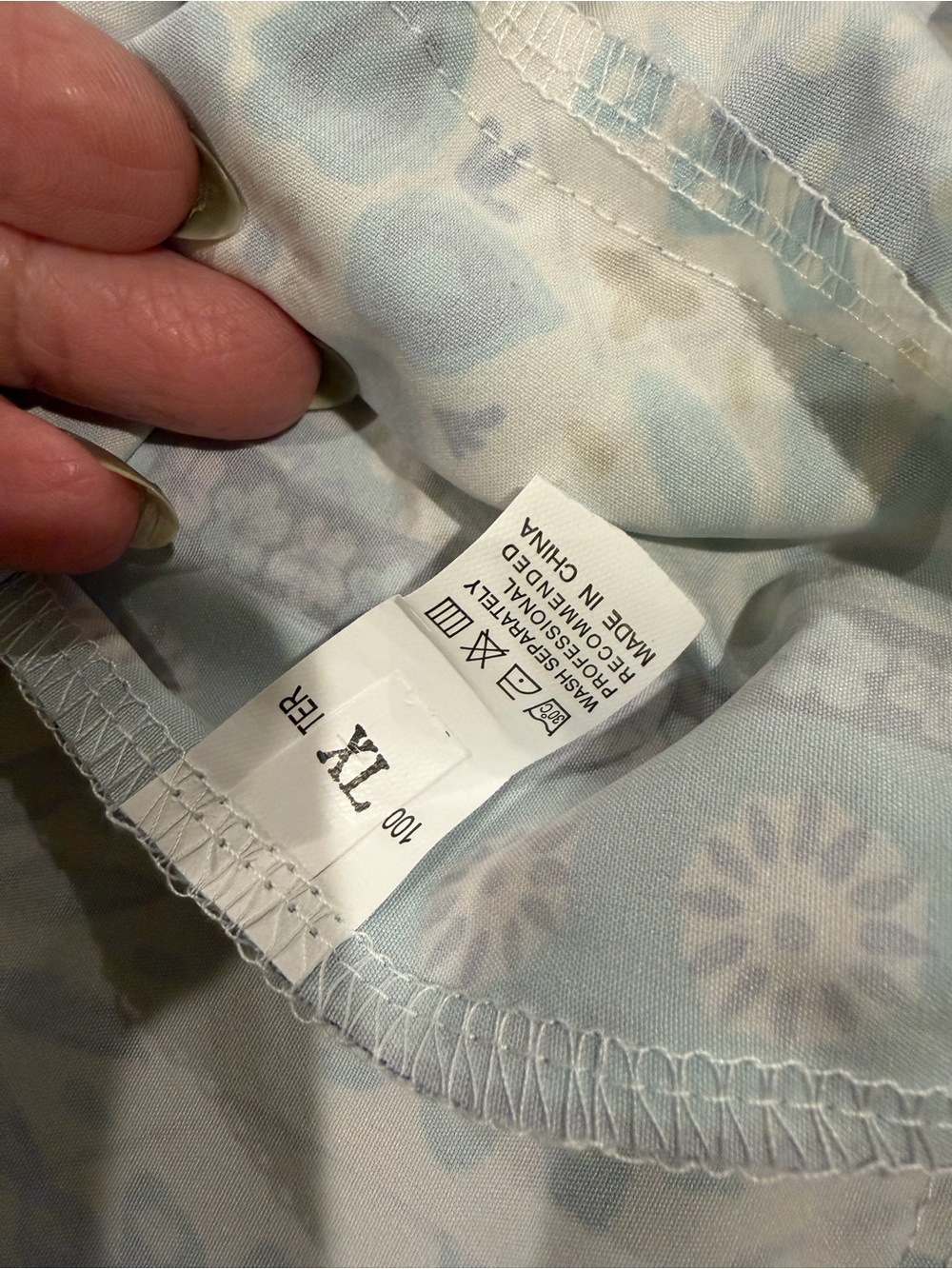 SHEIN Turquoise Floral Tiered Maxi Skirt - Picture 5 of 5